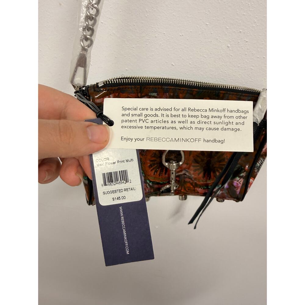NWT Rebecca Minkoff Mini Mac Clear Floral Crossbody Mexi Flower Print Multi $145 - Picture 4 of 8